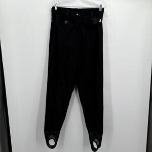 Obermeyer Pants Womens 12 Black Stiletto Ski Snow Insulated Belted Stirrups